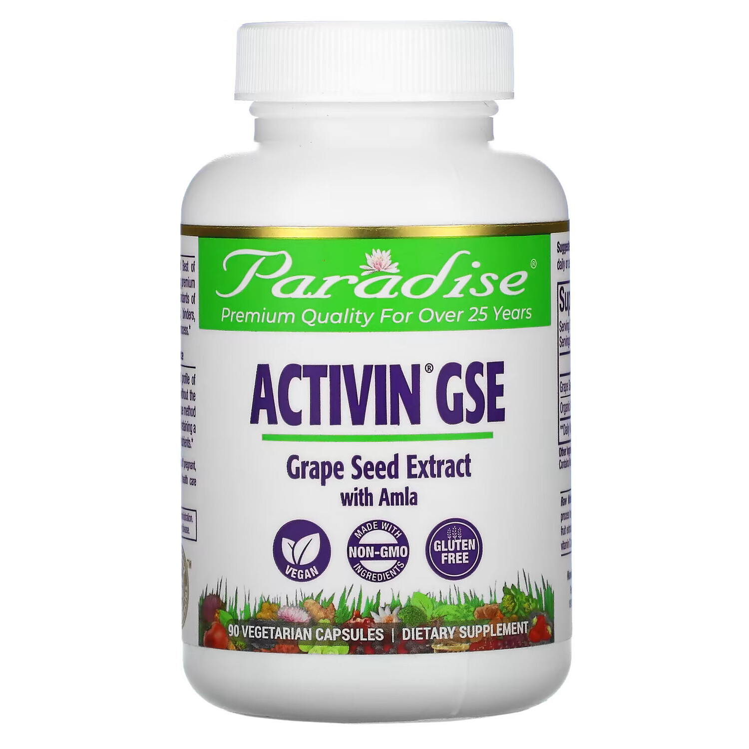 Paradise Herbs, ActiVin экстракт виноградных косточек с амлой, 90 вегетарианских капсул
Paradise Herbs, ActiVin экстракт виноградных косточек с амлой, 90 вегетарианских капсул
