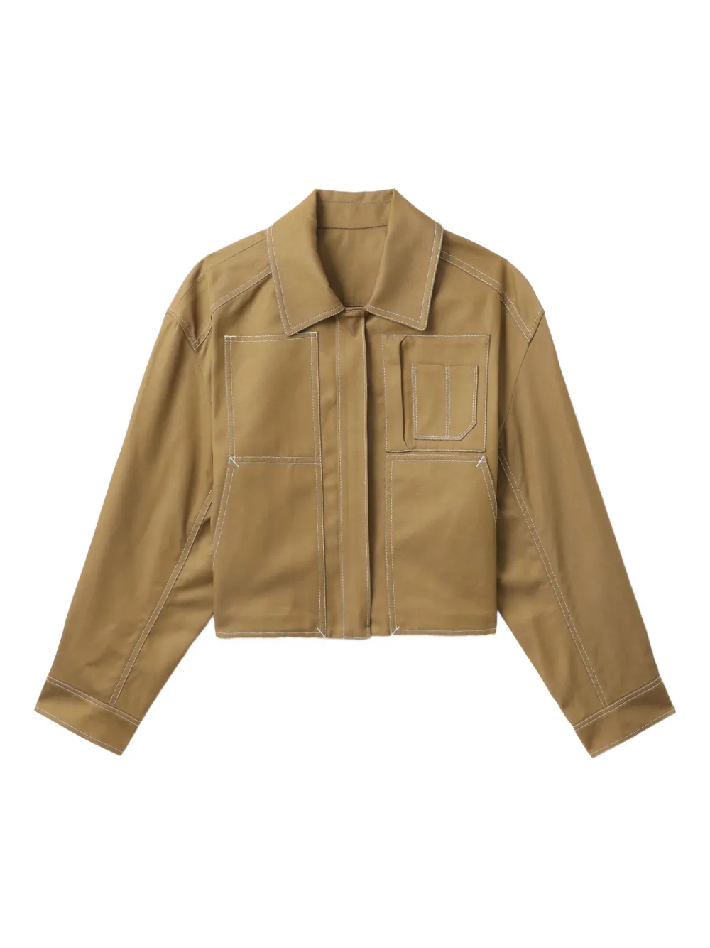 Укороченный жакет с контрастной строчкой Juun.J, нейтральный
Укороченный жакет с контрастной строчкой Juun.J, нейтральный