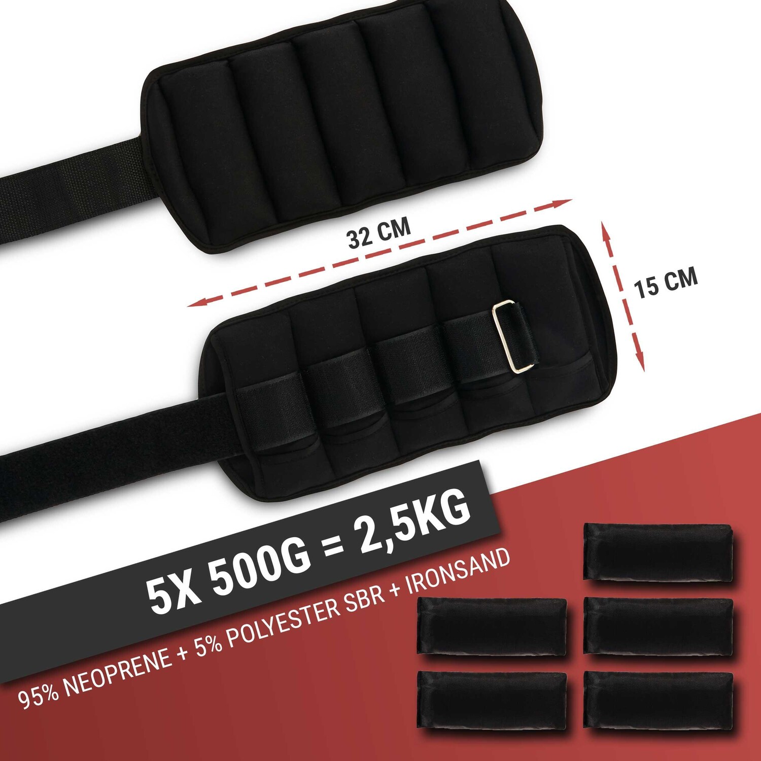 Утяжеляющие манжеты VIA FORTIS премиум-класса - комплект из 2 шт., черный
Утяжеляющие манжеты VIA FORTIS премиум-класса - комплект из 2 шт., черный