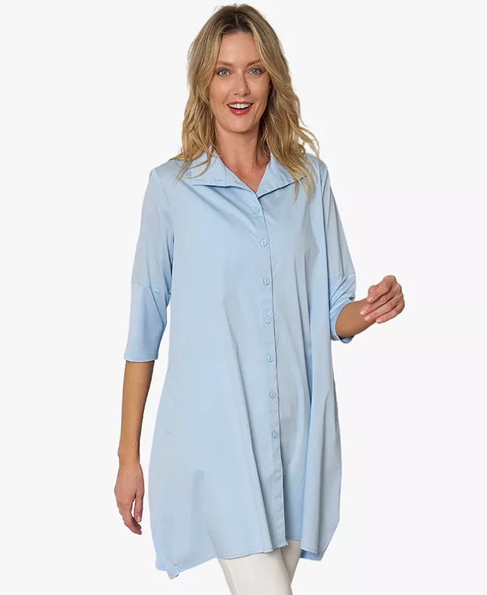 Женская блуза с 3/4 рукавом на пуговицах из хлопкового поплина Tiburon Tunic Icon Stella Carakasi, синий
Женская блуза с 3/4 рукавом на пуговицах из хлопкового поплина Tiburon Tunic Icon Stella Carakasi, синий