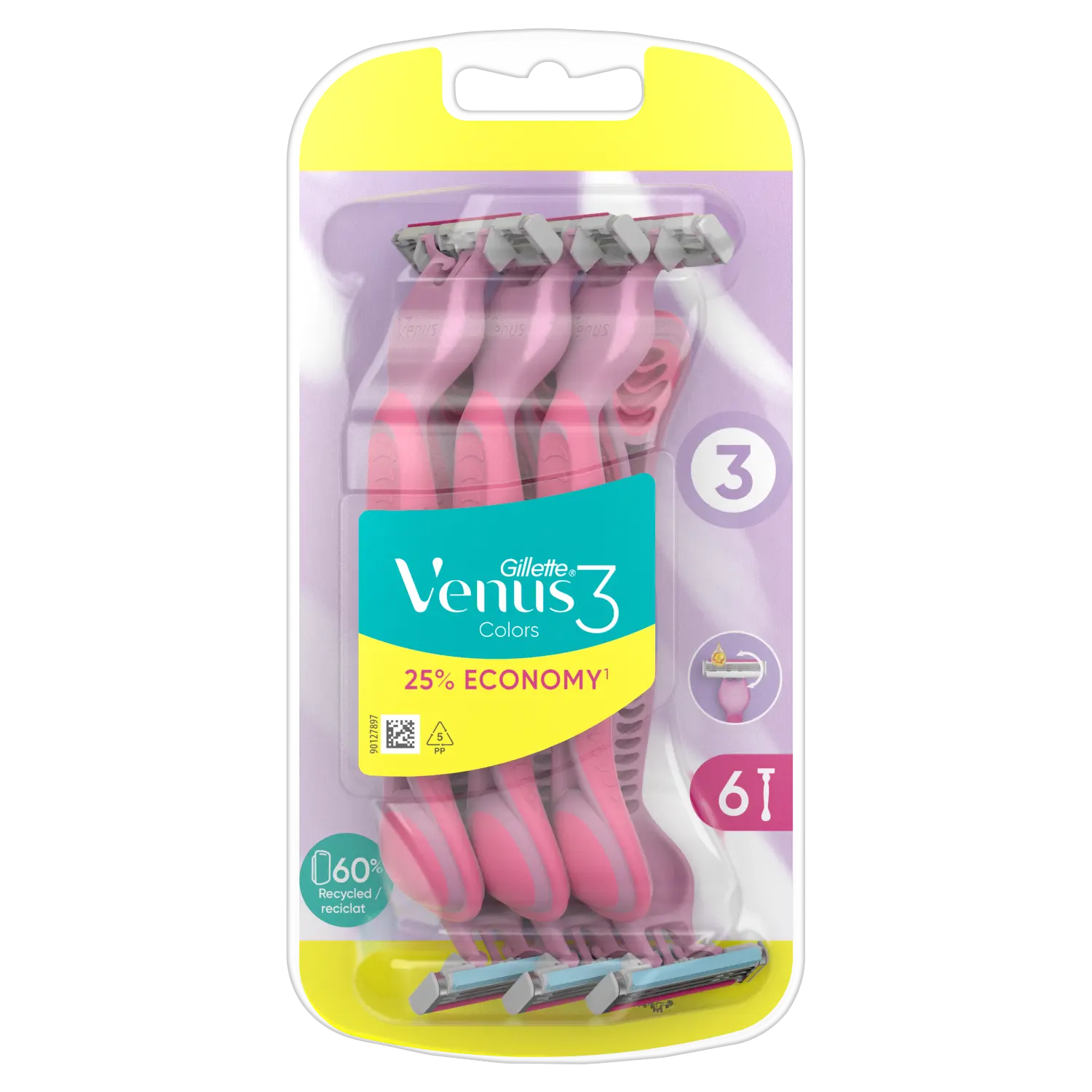 Gillette Simply Venus3 женские бритвы, 6 шт/1 упаковка
Gillette Simply Venus3 женские бритвы, 6 шт/1 упаковка