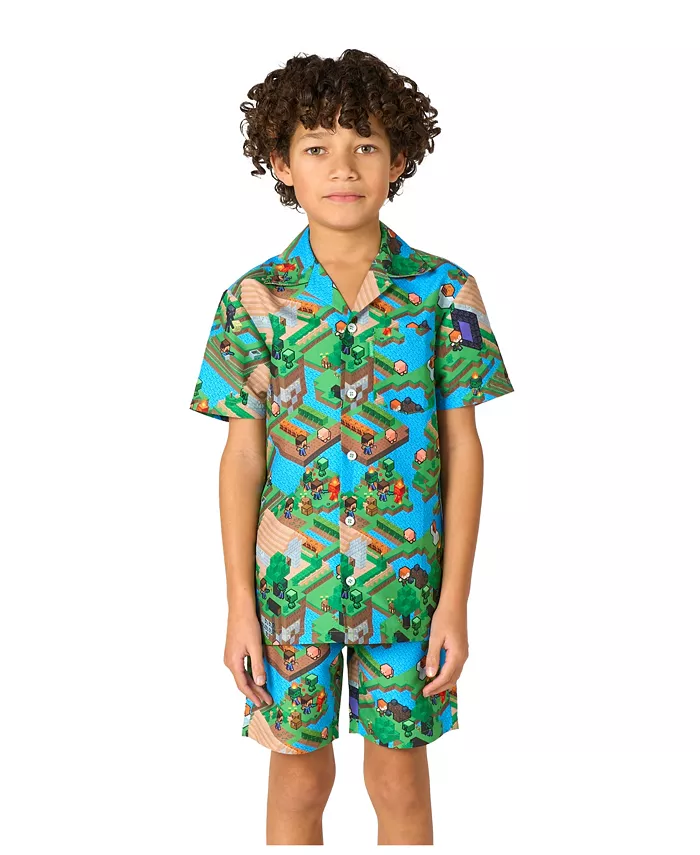 Набор для мальчиков Big Boys: футболка с коротким рукавом и шорты Minecraft, 2 предмета, летний OppoSuits
Набор для мальчиков Big Boys: футболка с коротким рукавом и шорты Minecraft, 2 предмета, летний OppoSuits