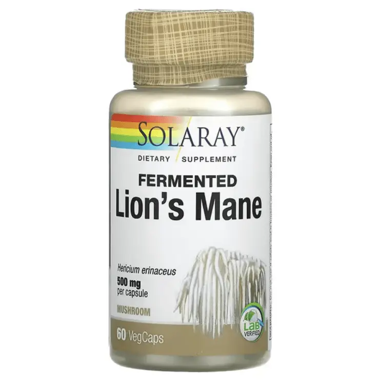 Ферментированный гриб Львиная грива Fermented Lion's Mane Mushroom, 500 мг, 60 растительных капсул, Solaray
Ферментированный гриб Львиная грива Fermented Lion's Mane Mushroom, 500 мг, 60 растительных капсул, Solaray