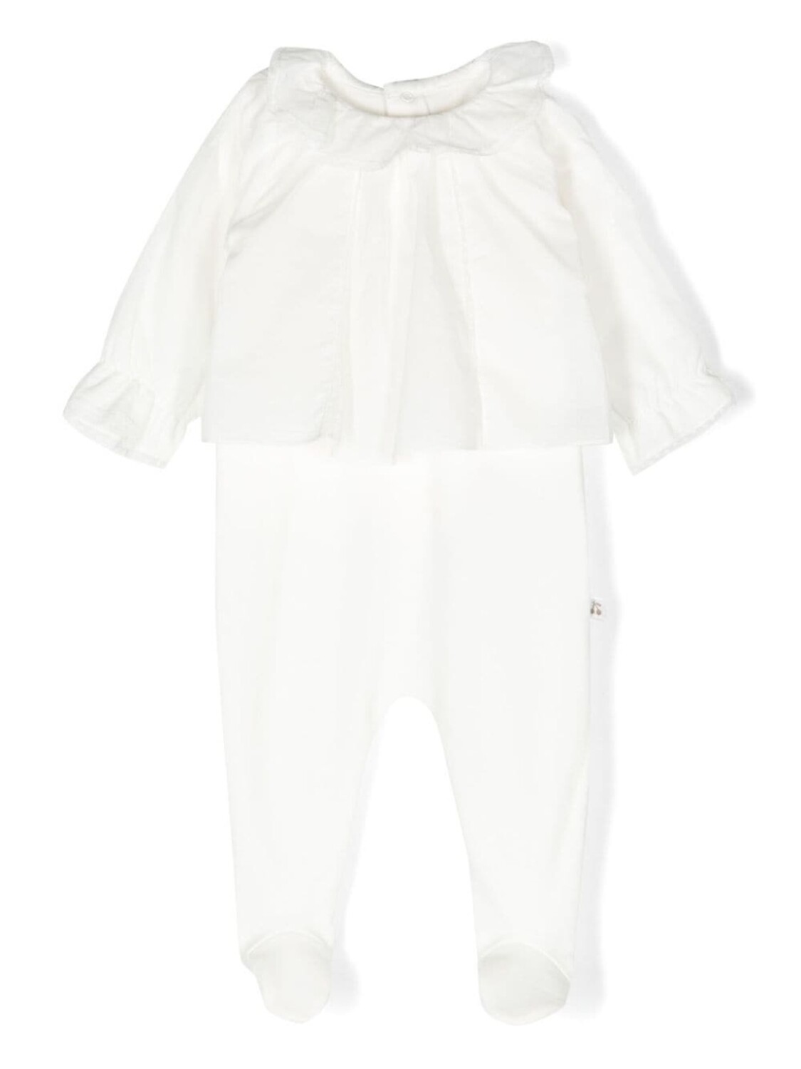 Bonpoint пижама с оборками на воротнике, белый
Bonpoint пижама с оборками на воротнике, белый