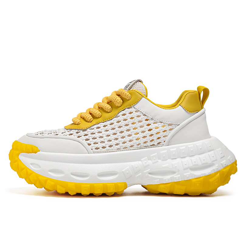 JANECO Износостойкие дышащие низкие массивные кроссовки мужские бело-желтые, цвет White Yellow
JANECO Износостойкие дышащие низкие массивные кроссовки мужские бело-желтые, цвет White Yellow