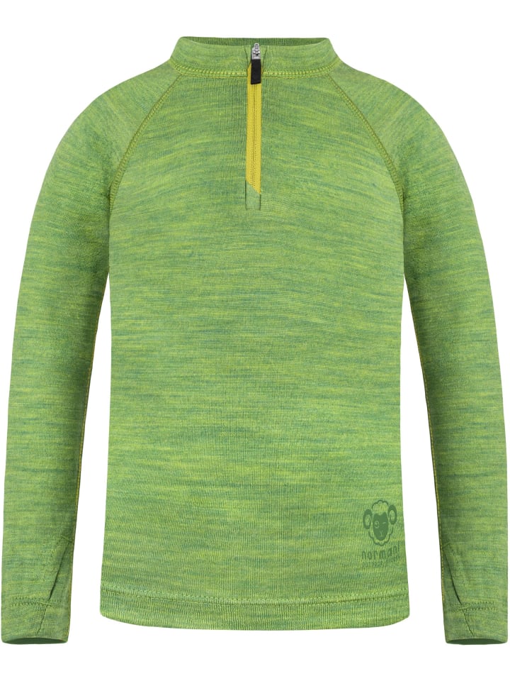 Normani Outdoor Sports Детская футболка с длинным рукавом из мериносовой шерсти с застежкой-молнией на четверть длины, модель Nyapari, зеленого цвета
Normani Outdoor Sports Детская футболка с длинным рукавом из мериносовой шерсти с застежкой-молнией на четверть длины, модель Nyapari, зеленого цвета
