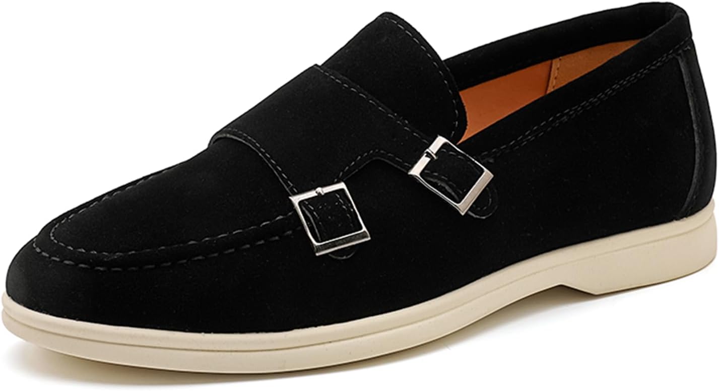 Мужские замшевые лоферы Dacnakby с двойной пряжкой, лоферы-мокасины на мягкой подошве, легкая резиновая белая подошва, стильные повседневные и комфортные классические туфли
Мужские замшевые лоферы Dacnakby с двойной пряжкой, лоферы-мокасины на мягкой подошве, легкая резиновая белая подошва, стильные повседневные и комфортные классические туфли