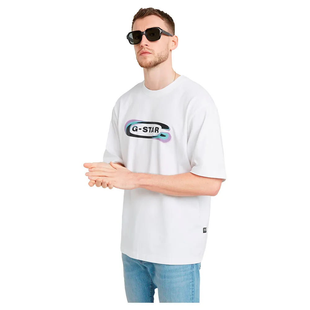 Футболка с коротким рукавом G-Star Gradient Old Skool Logo, белый 
Футболка с коротким рукавом G-Star Gradient Old Skool Logo, белый