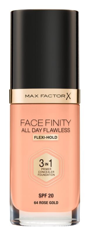 Тональный крем повышенной стойкости SPF 20 Max Factor Facefinity All Day Flawless, оттенок 64 Rose гold 30 мл
Тональный крем повышенной стойкости SPF 20 Max Factor Facefinity All Day Flawless, оттенок 64 Rose гold 30 мл