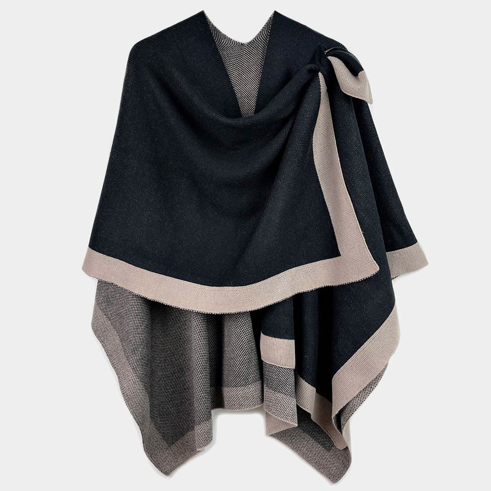 Бордюрное пончо руана с наплечным ремнем TRUEDAMES, черный
Бордюрное пончо руана с наплечным ремнем TRUEDAMES, черный