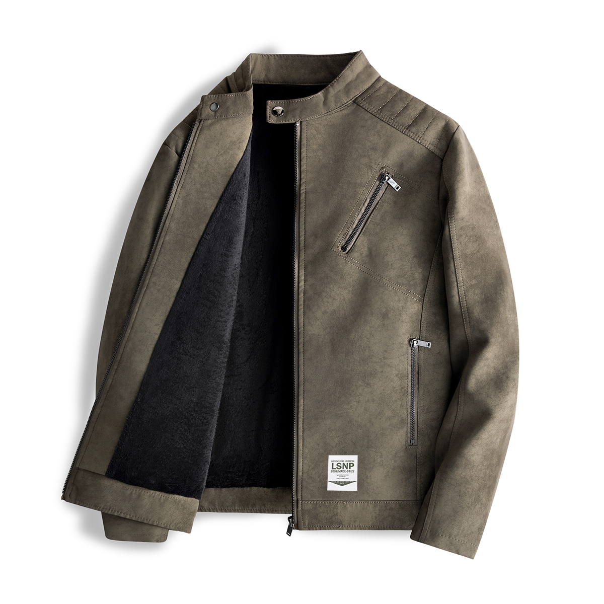 Кожаная куртка Unisex Stand Collar Moderate LISENPOK, зеленый
Кожаная куртка Unisex Stand Collar Moderate LISENPOK, зеленый