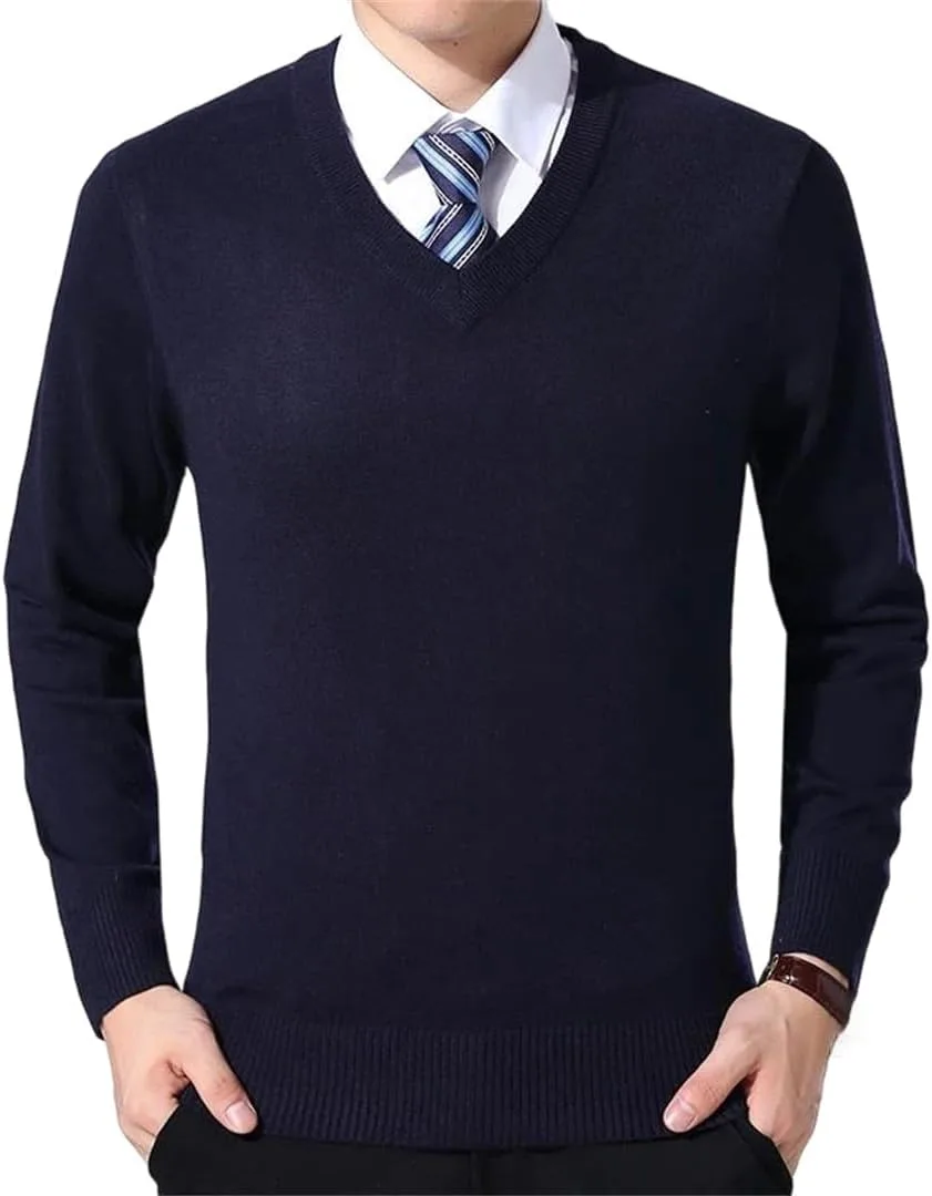 Мужской вязаный свитер с V-образным вырезом, Slim Fit, утепленный
Мужской вязаный свитер с V-образным вырезом, Slim Fit, утепленный