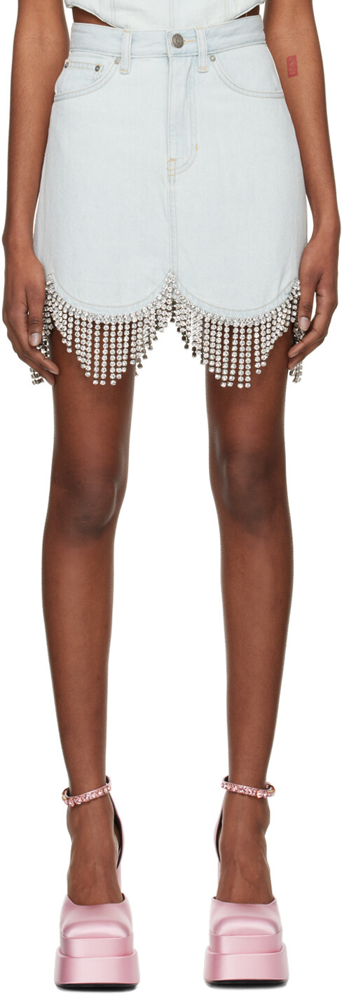 Синяя джинсовая мини-юбка с фестонами AREA
Синяя джинсовая мини-юбка с фестонами AREA