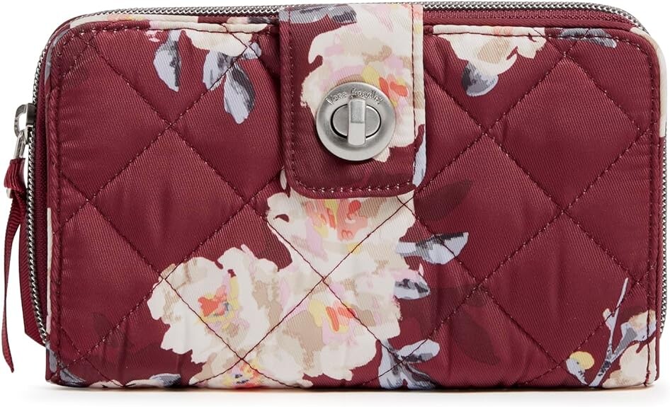 Женский твиловый кошелек Vera Bradley с поворотным замком и RFID-замком, цветы и ветки
Женский твиловый кошелек Vera Bradley с поворотным замком и RFID-замком, цветы и ветки