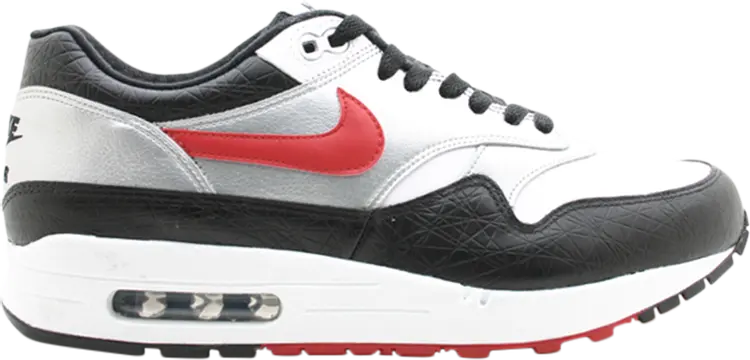 Кроссовки Nike Air Max 1 'Metallic Silver Black Red', черный
Кроссовки Nike Air Max 1 'Metallic Silver Black Red', черный