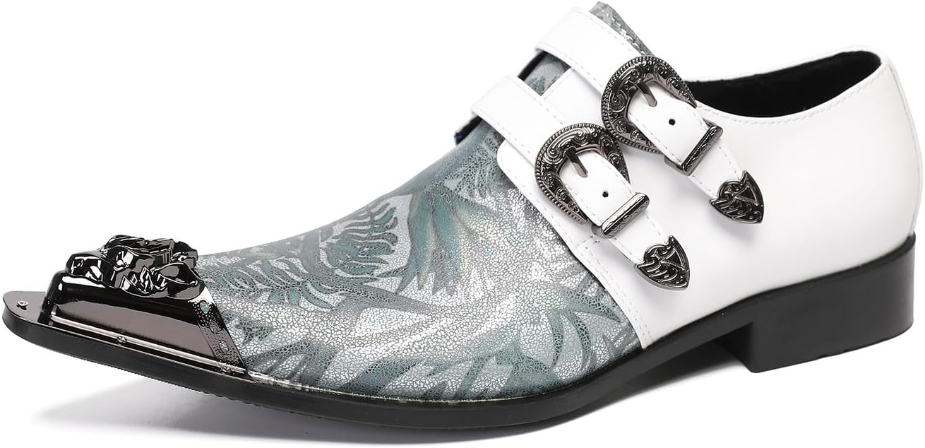 Мужские лоферы Santimon Mens, праздничные, повседневные, с металлическим носком и пряжкой, на каблуке, кожаные лоферы, западная мода, бальные, диско, смокинговые летние туфли для мужчин и мальчиков, белый
Мужские лоферы Santimon Mens, праздничные, повседневные, с металлическим носком и пряжкой, на каблуке, кожаные лоферы, западная мода, бальные, диско, смокинговые летние туфли для мужчин и мальчиков, белый