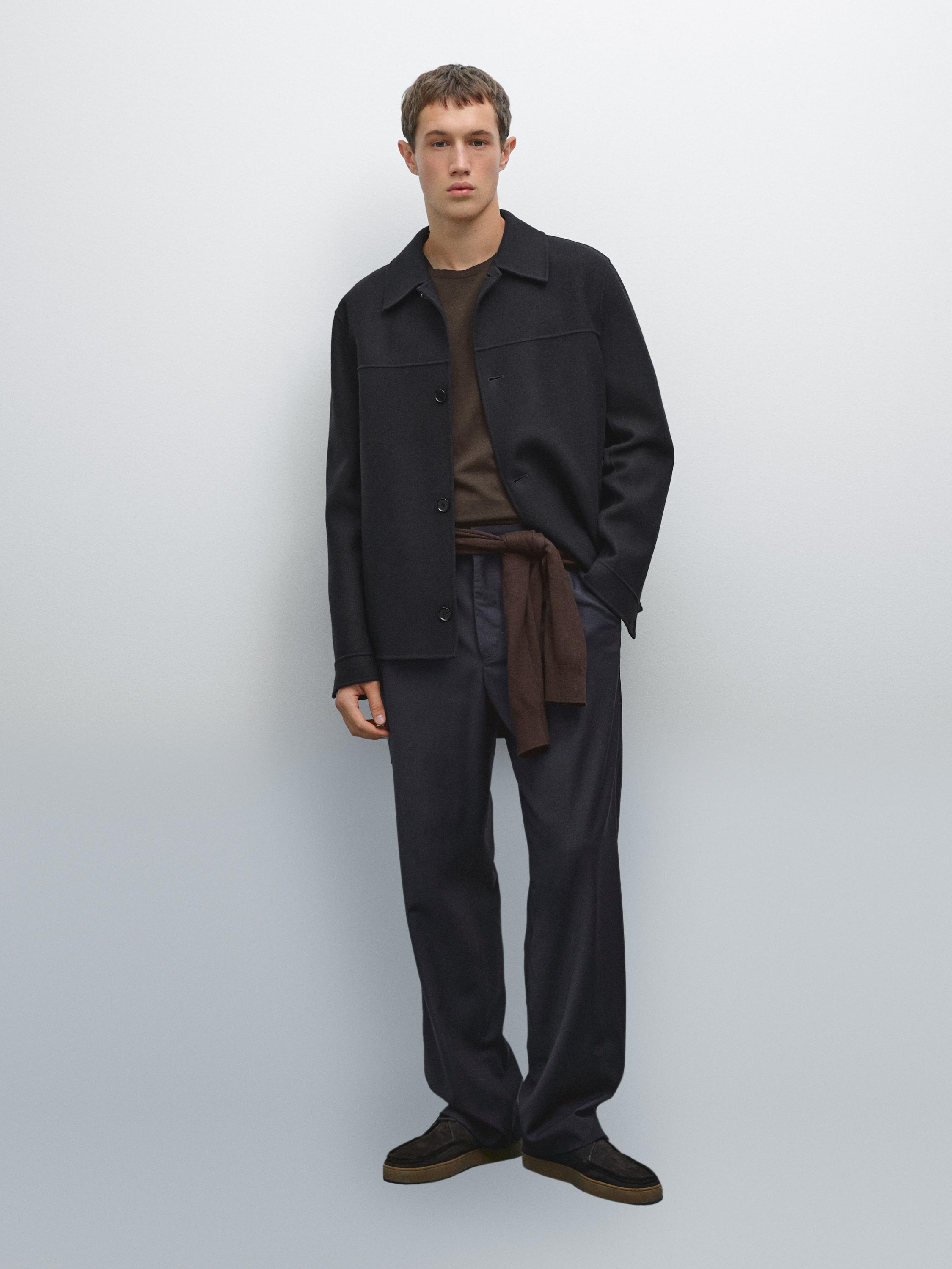 Верхняя рубашка из шерстяной смеси двойной вязки Massimo Dutti, темно-синий
Верхняя рубашка из шерстяной смеси двойной вязки Massimo Dutti, темно-синий