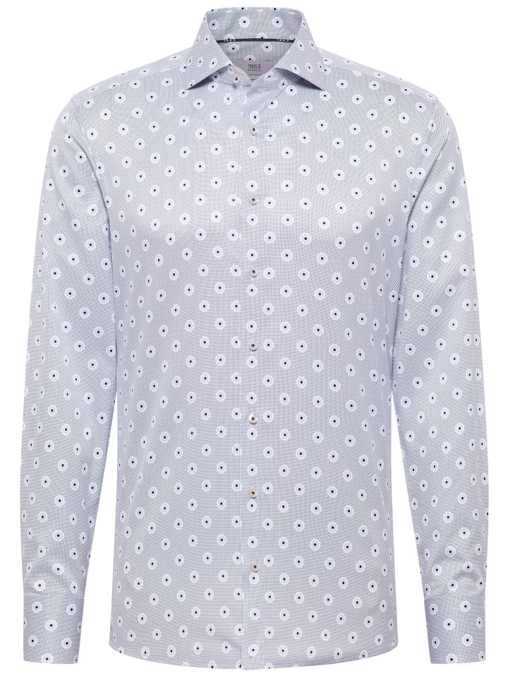 Eterna Приталенная рубашка темно-синего цвета
Eterna Приталенная рубашка темно-синего цвета