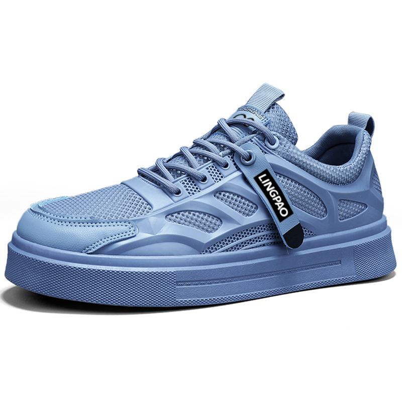 LINGPAO Мужские низкие скейтерские кеды синие, цвет Blue
LINGPAO Мужские низкие скейтерские кеды синие, цвет Blue