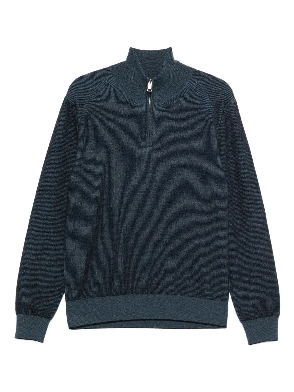 Свитер в рубчик с воротником на молнии Brioni, синий
Свитер в рубчик с воротником на молнии Brioni, синий