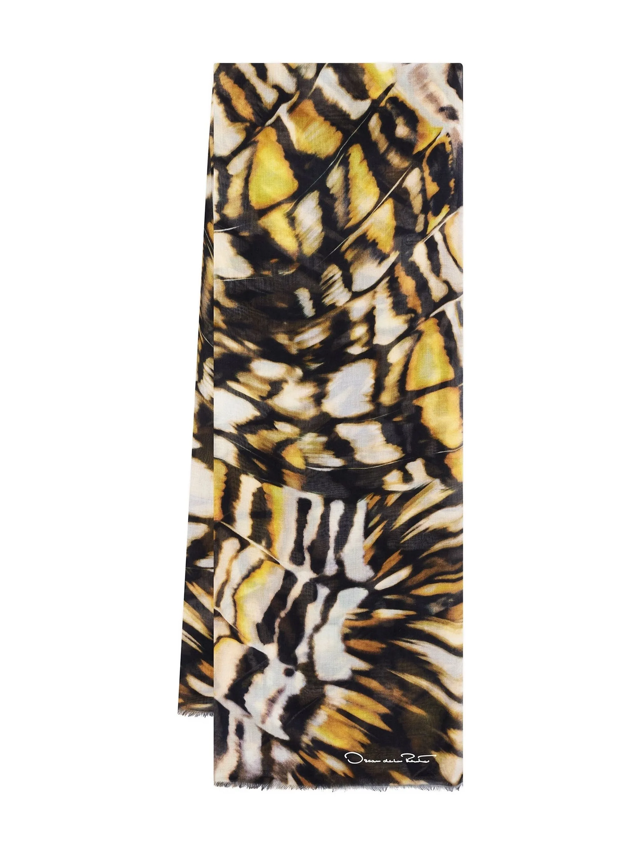 Шарф с принтом Oscar De La Renta, черный
Шарф с принтом Oscar De La Renta, черный