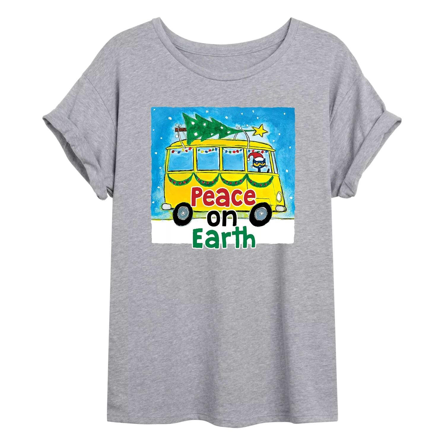 Размерная футболка с рисунком кота Пита для юниоров «Мир на Земле» Licensed Character
Размерная футболка с рисунком кота Пита для юниоров «Мир на Земле» Licensed Character