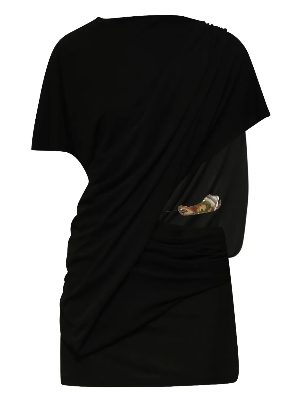 Драпированное мини-платье с отделкой из смолы Christopher Esber, черный
Драпированное мини-платье с отделкой из смолы Christopher Esber, черный