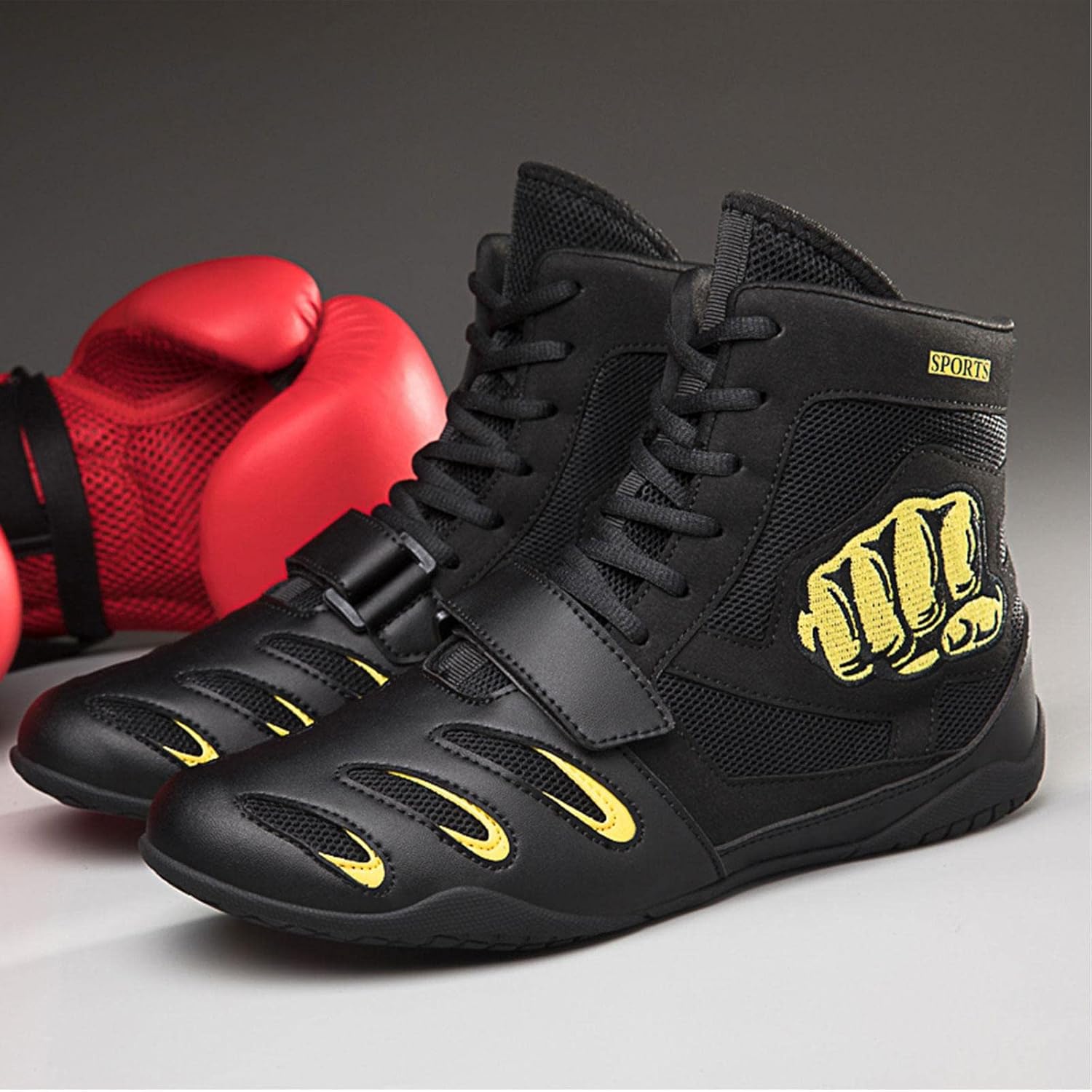 Мужские Боксерские Ботинки TECDOTO, Высокие Борцовские Кроссовки для Бодибилдинга, Тяжелой Атлетики и MMA, Старшие Боксерские Боты, Серые, 38EU
Мужские Боксерские Ботинки TECDOTO, Высокие Борцовские Кроссовки для Бодибилдинга, Тяжелой Атлетики и MMA, Старшие Боксерские Боты, Серые, 38EU