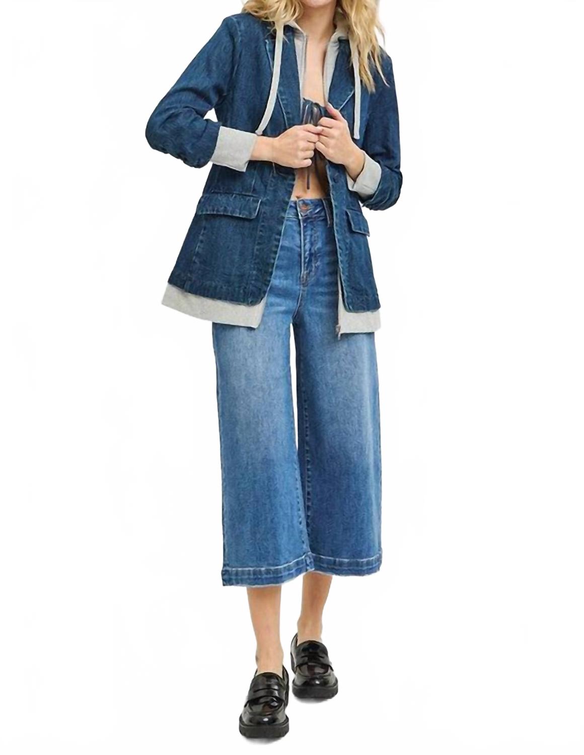 RISEN Пиджак Bobbie с толстовкой из темного денима
RISEN Пиджак Bobbie с толстовкой из темного денима