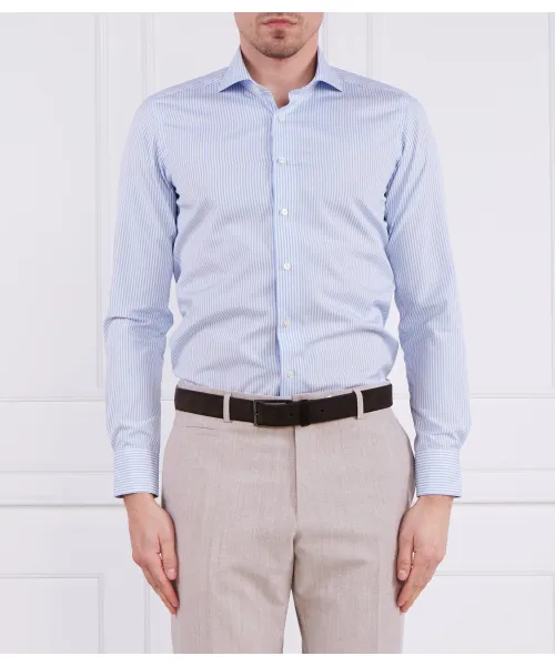 Рубашка Гарварда Slim fit Emanuel Berg, синий 
Рубашка Гарварда Slim fit Emanuel Berg, синий