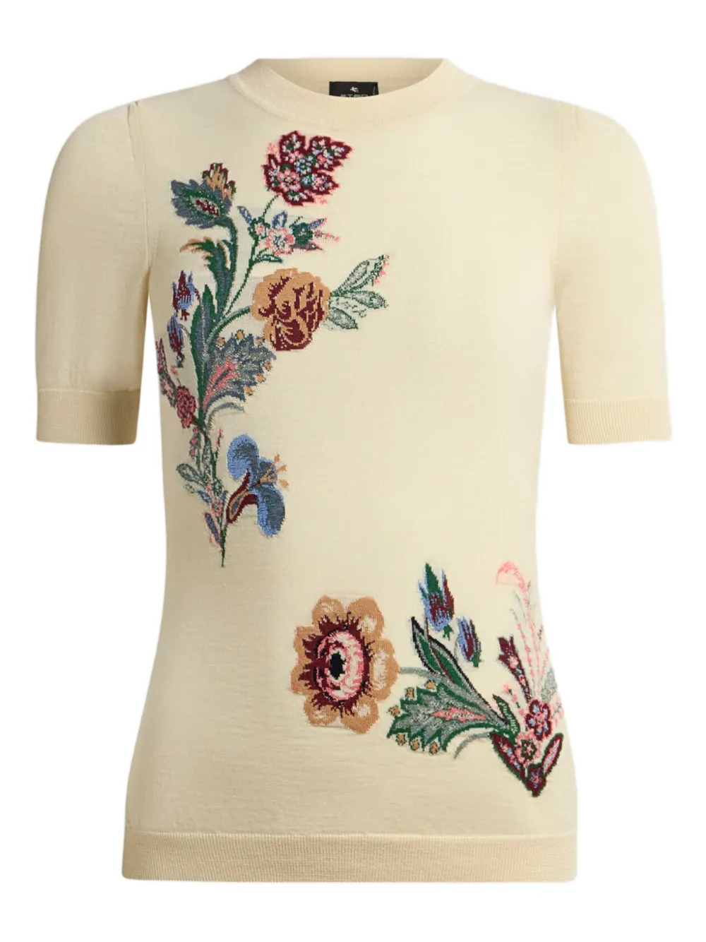 Футболка с круглым вырезом из жаккарда Etro, кремовый
Футболка с круглым вырезом из жаккарда Etro, кремовый