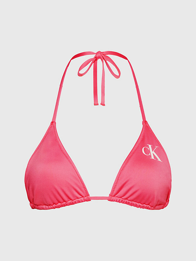 Верх бикини с треугольными чашечками - CK Monogram Calvin Klein, розовый
Верх бикини с треугольными чашечками - CK Monogram Calvin Klein, розовый