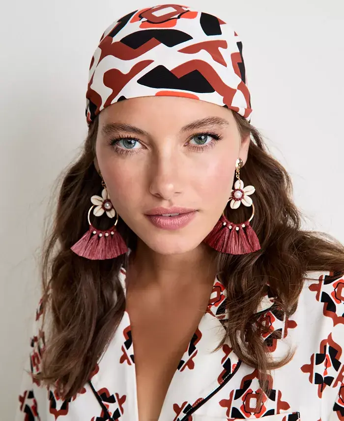 Женский шарф с графическим принтом On 34th, коричневый
Женский шарф с графическим принтом On 34th, коричневый