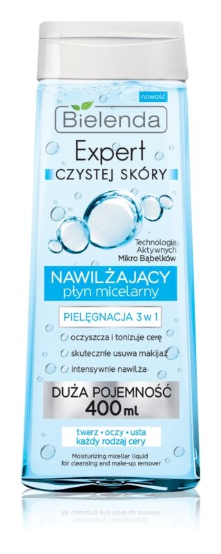 Очищающая мицеллярная жидкость 3 в 1 Bielenda Expert Pure Skin Moisturizing
Очищающая мицеллярная жидкость 3 в 1 Bielenda Expert Pure Skin Moisturizing