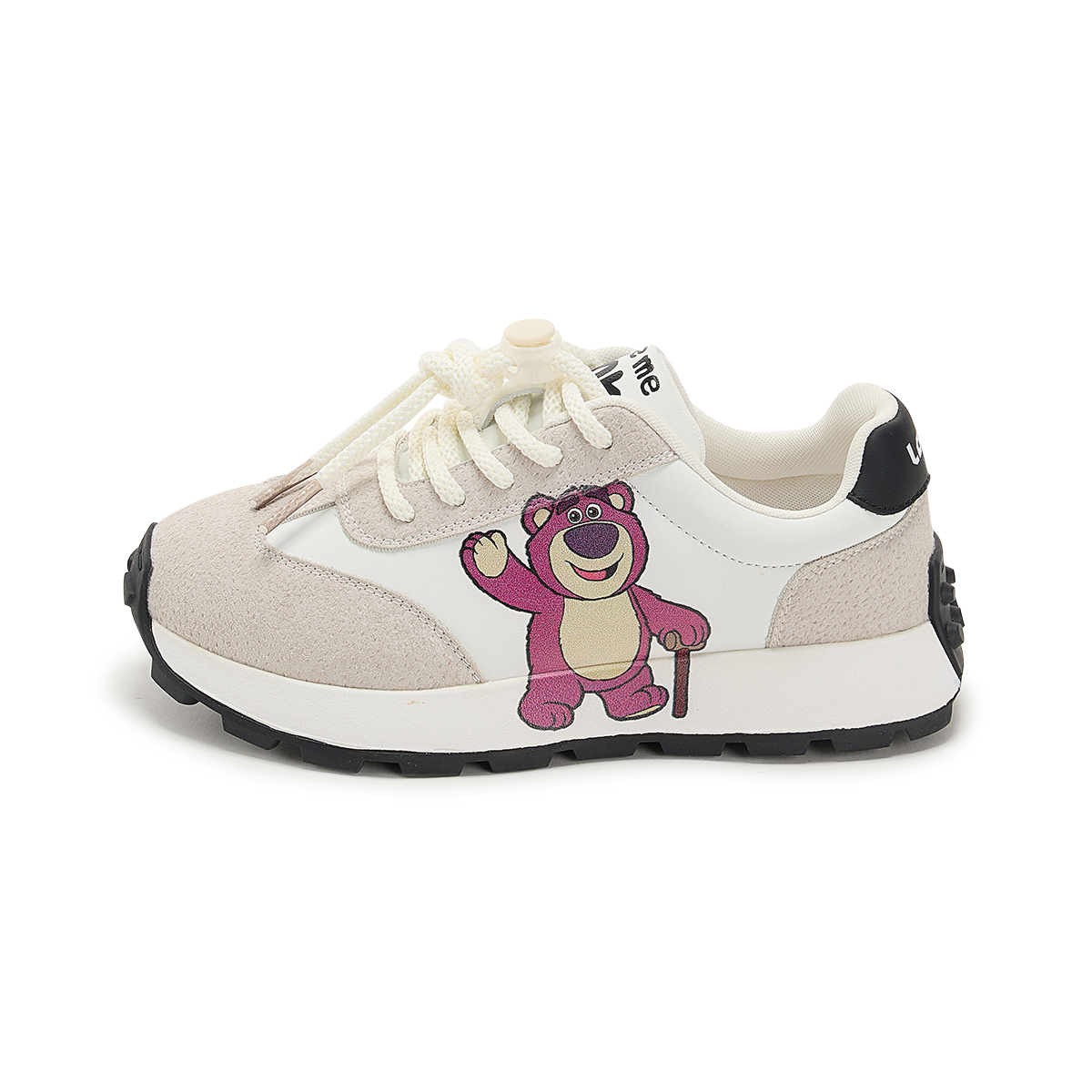 Нескользящие и дышащие низкие повседневные кроссовки Strawberry Bear Series для подростков и детей Disney, белый/черный 
Нескользящие и дышащие низкие повседневные кроссовки Strawberry Bear Series для подростков и детей Disney, белый/черный