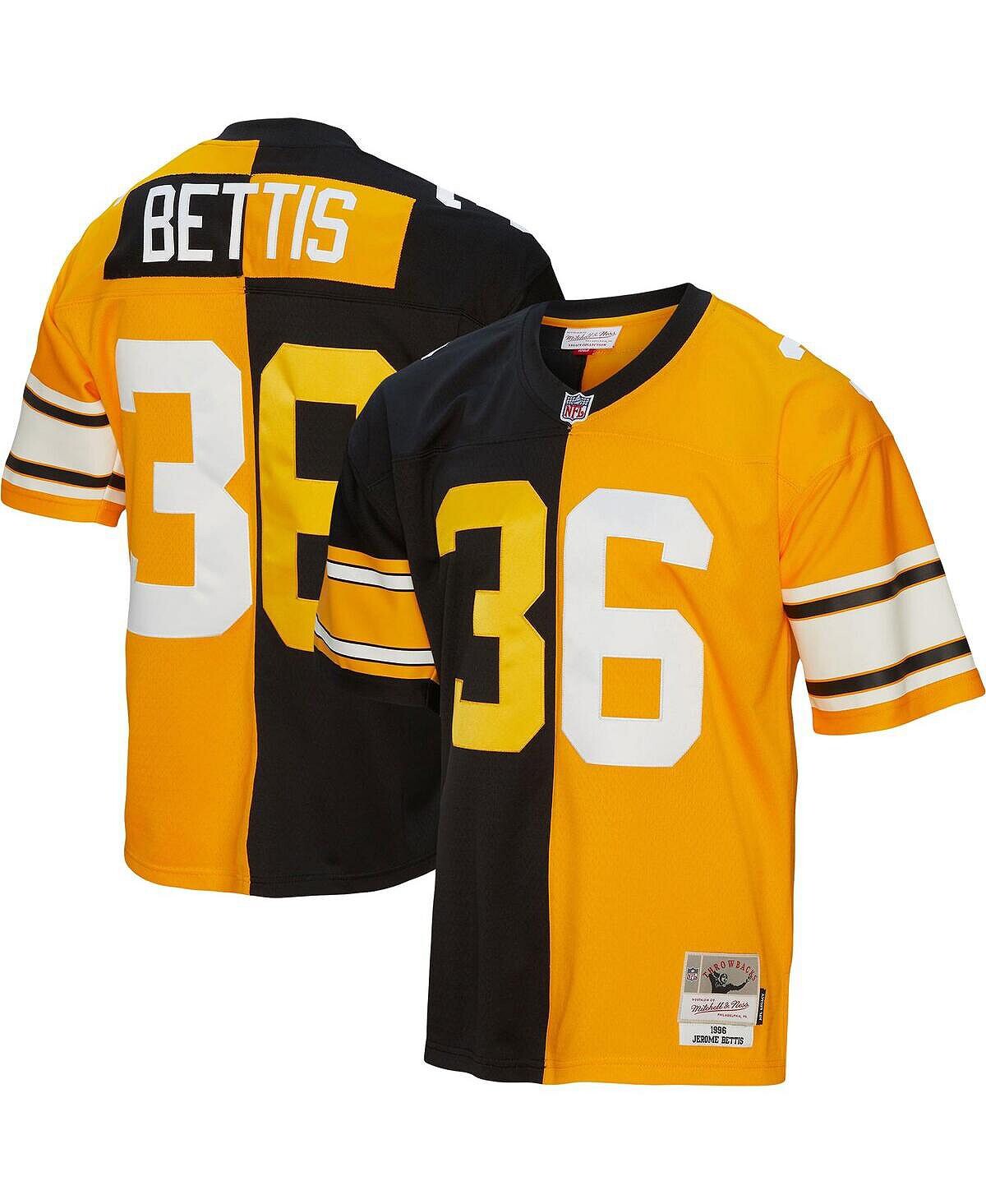 Мужская jerome bettis black and gold pittsburgh steelers 1996 split legacy replica jersey Mitchell & Ness, мульти
Мужская jerome bettis black and gold pittsburgh steelers 1996 split legacy replica jersey Mitchell & Ness, мульти