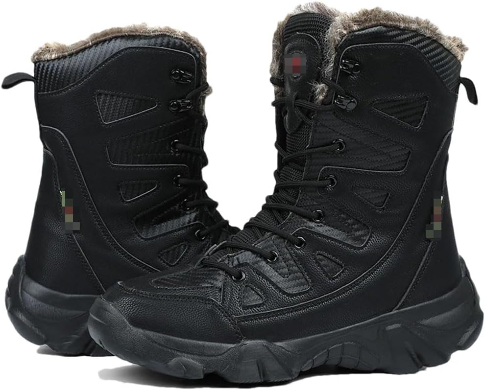 Мужские зимние модные снегоступы, высокие кроссовки для улицы, удобная теплая повседневная обувь Suwequest, черный
Мужские зимние модные снегоступы, высокие кроссовки для улицы, удобная теплая повседневная обувь Suwequest, черный