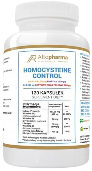 AltoPharma, Контроль гомоцистеина, 120 капс. Inna marka
AltoPharma, Контроль гомоцистеина, 120 капс. Inna marka