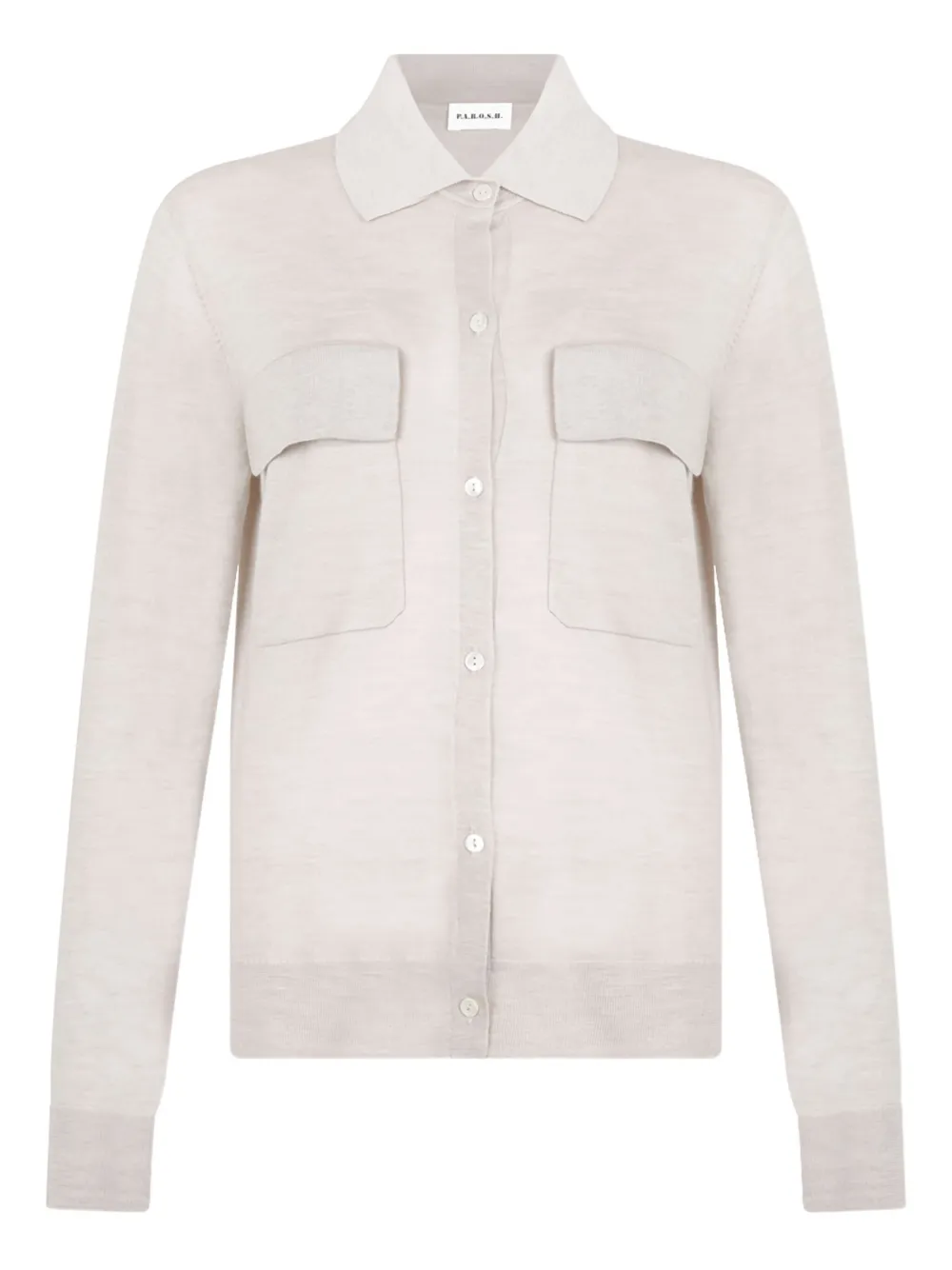 Кардиган с накладными карманами на пуговицах P.A.R.O.S.H., нейтральный
Кардиган с накладными карманами на пуговицах P.A.R.O.S.H., нейтральный