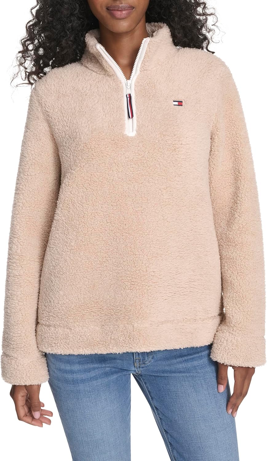 Женский пуловер Tommy Hilfiger с воротником-стойкой и молнией 1/4 из мягкой шерпы, Light Heather Fawn
Женский пуловер Tommy Hilfiger с воротником-стойкой и молнией 1/4 из мягкой шерпы, Light Heather Fawn