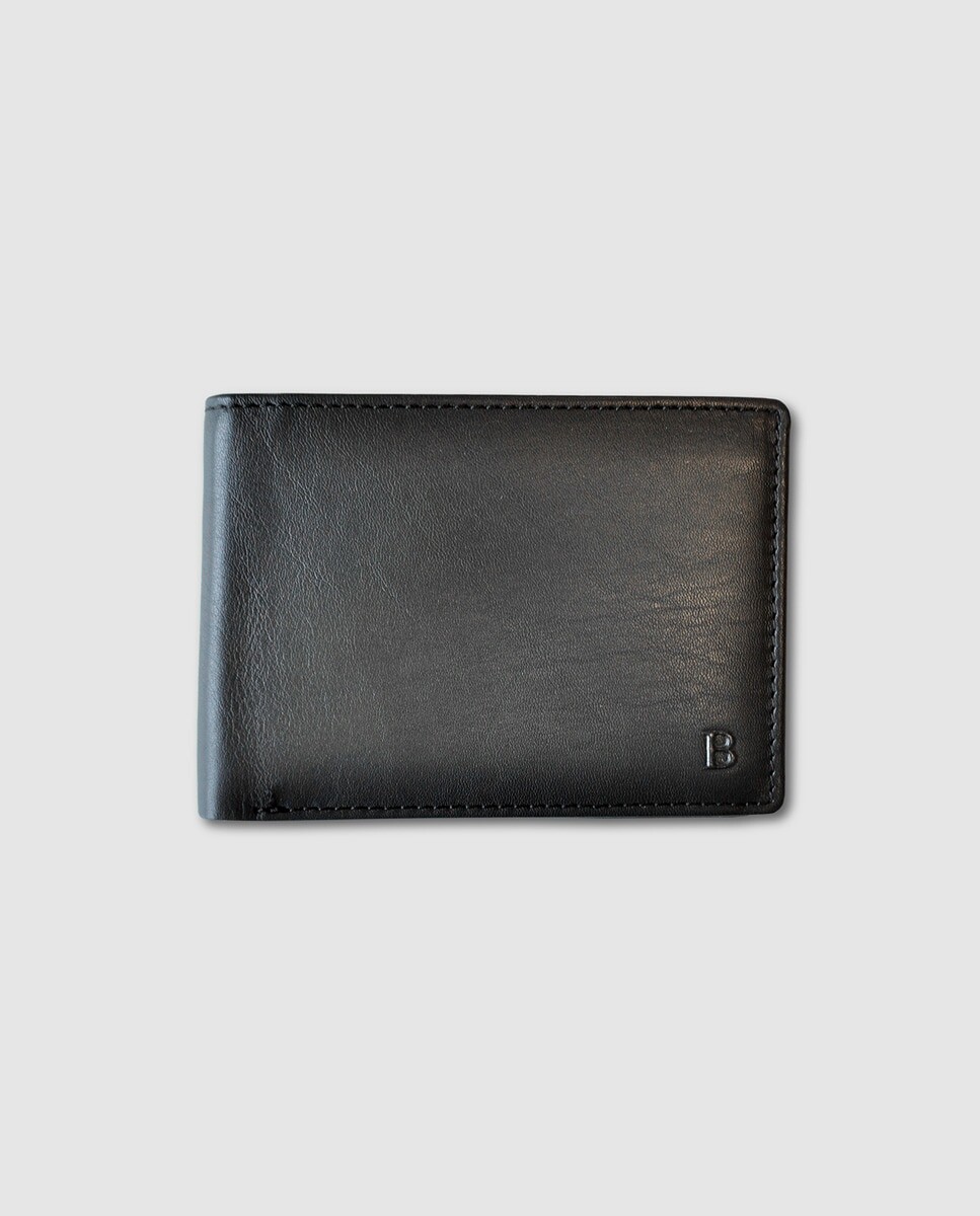 Мужской кошелек в американском стиле из двухцветной черно-синей кожи Miguel Bellido, черный
Мужской кошелек в американском стиле из двухцветной черно-синей кожи Miguel Bellido, черный