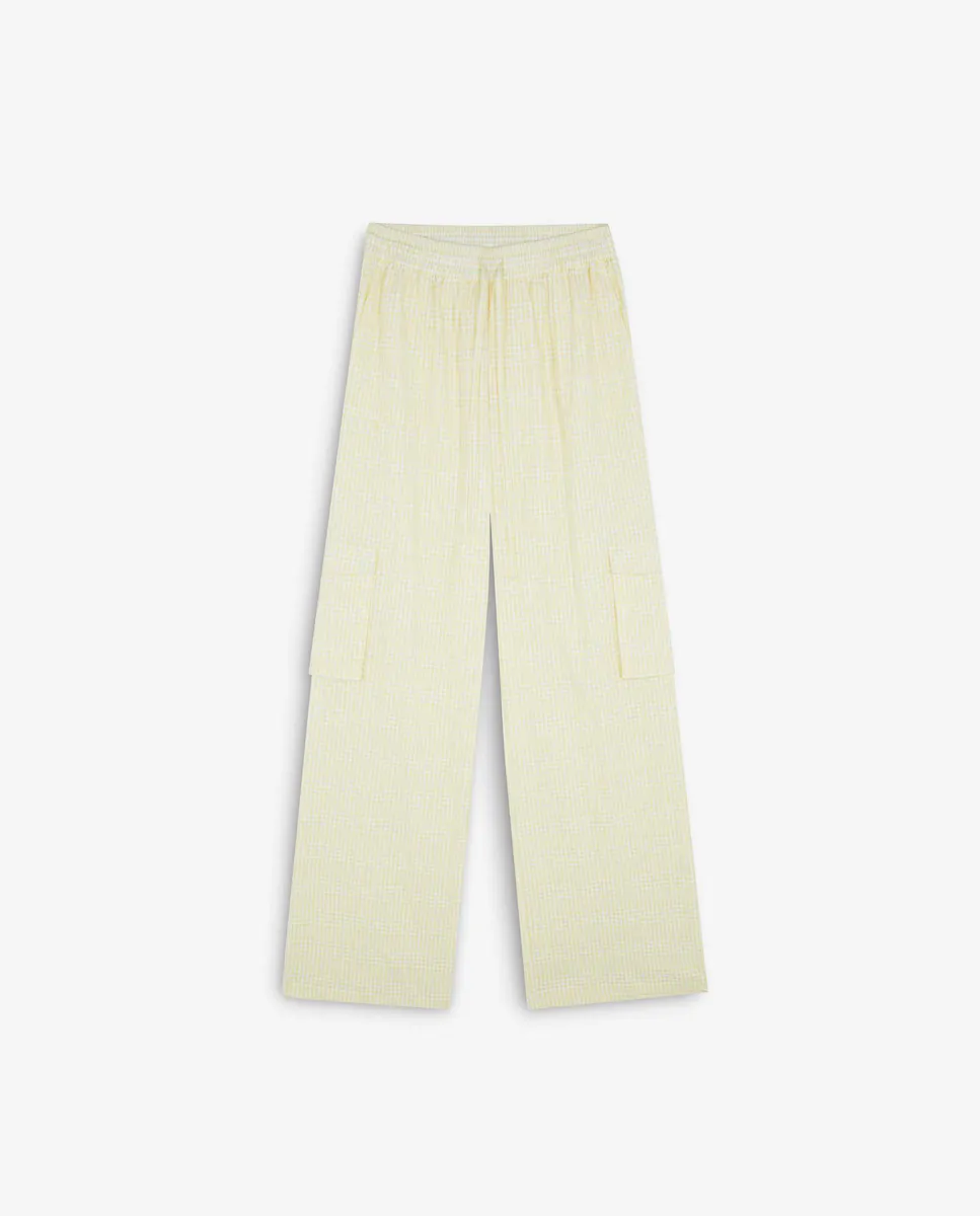 Женские брюки-карго с клетчатым эластичным поясом Scalpers, желтый
Женские брюки-карго с клетчатым эластичным поясом Scalpers, желтый