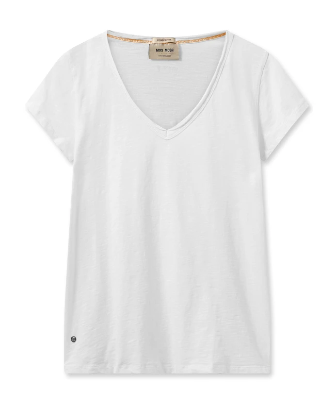 Простая футболка с v образным вырезом Mos Mosh, белый
Простая футболка с v образным вырезом Mos Mosh, белый