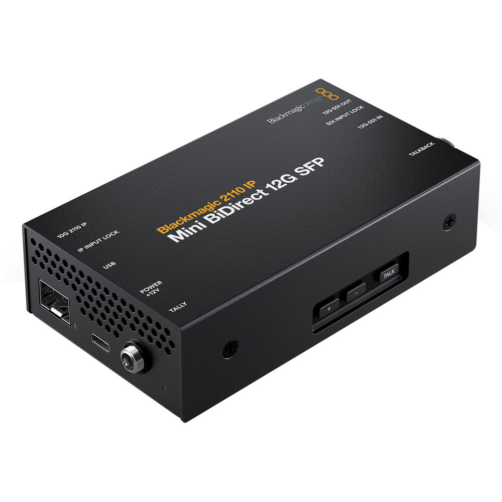 Blackmagic Design 2110 IP Mini BiDirect 12G SFP-конвертер
Blackmagic Design 2110 IP Mini BiDirect 12G SFP-конвертер
