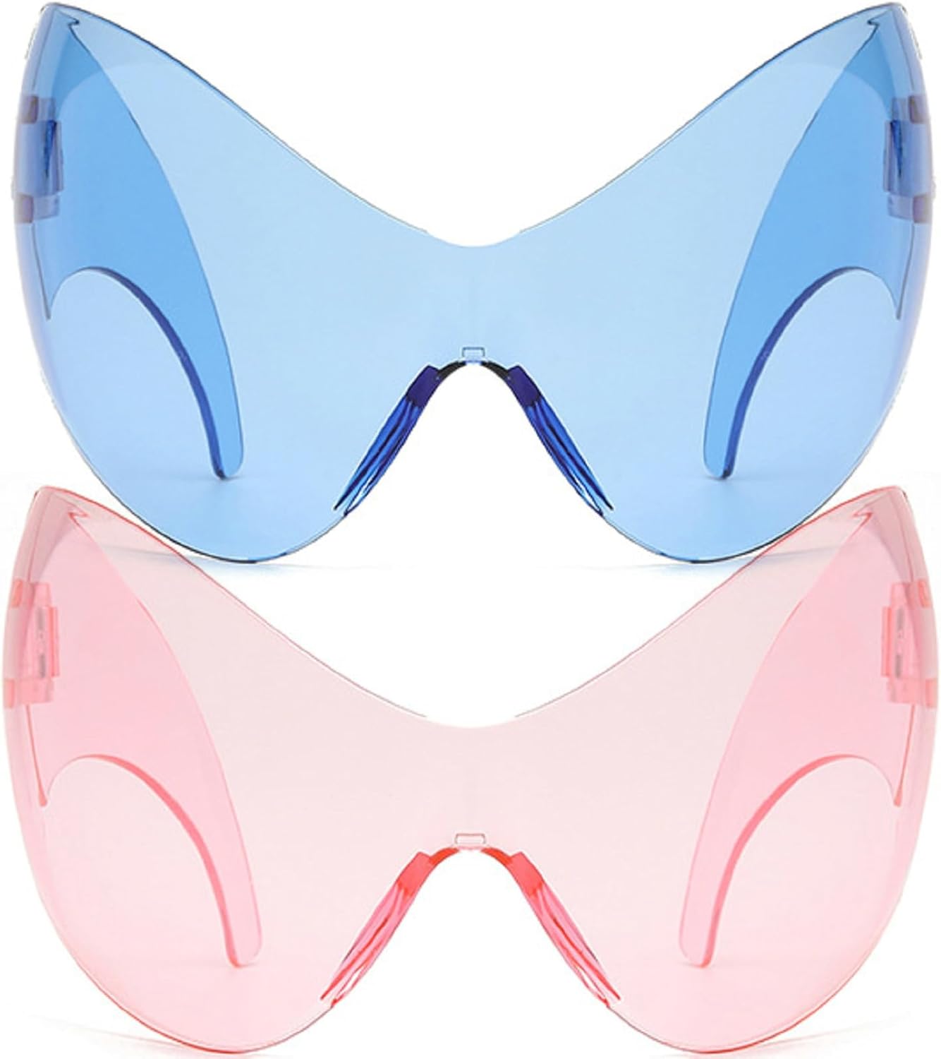 Модные супербольшие солнцезащитные очки «кошачий глаз» в стиле Y2K для женщин, винтажные солнцезащитные очки-маска в стиле «цельный щит», мужские солнцезащитные очки в стиле хип-хоп mincl, 2pcs-pink&blue
Модные супербольшие солнцезащитные очки «кошачий глаз» в стиле Y2K для женщин, винтажные солнцезащитные очки-маска в стиле «цельный щит», мужские солнцезащитные очки в стиле хип-хоп mincl, 2pcs-pink&blue