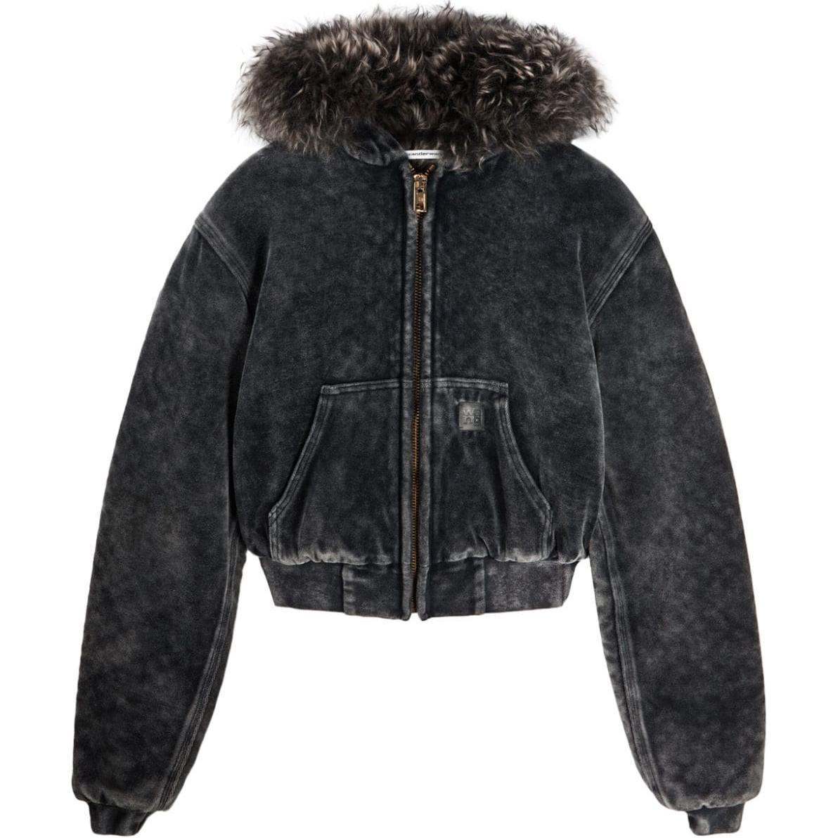 Alexander Wang Толстовка с капюшоном отделкой из овчины, Washable Slate Gray
Alexander Wang Толстовка с капюшоном отделкой из овчины, Washable Slate Gray