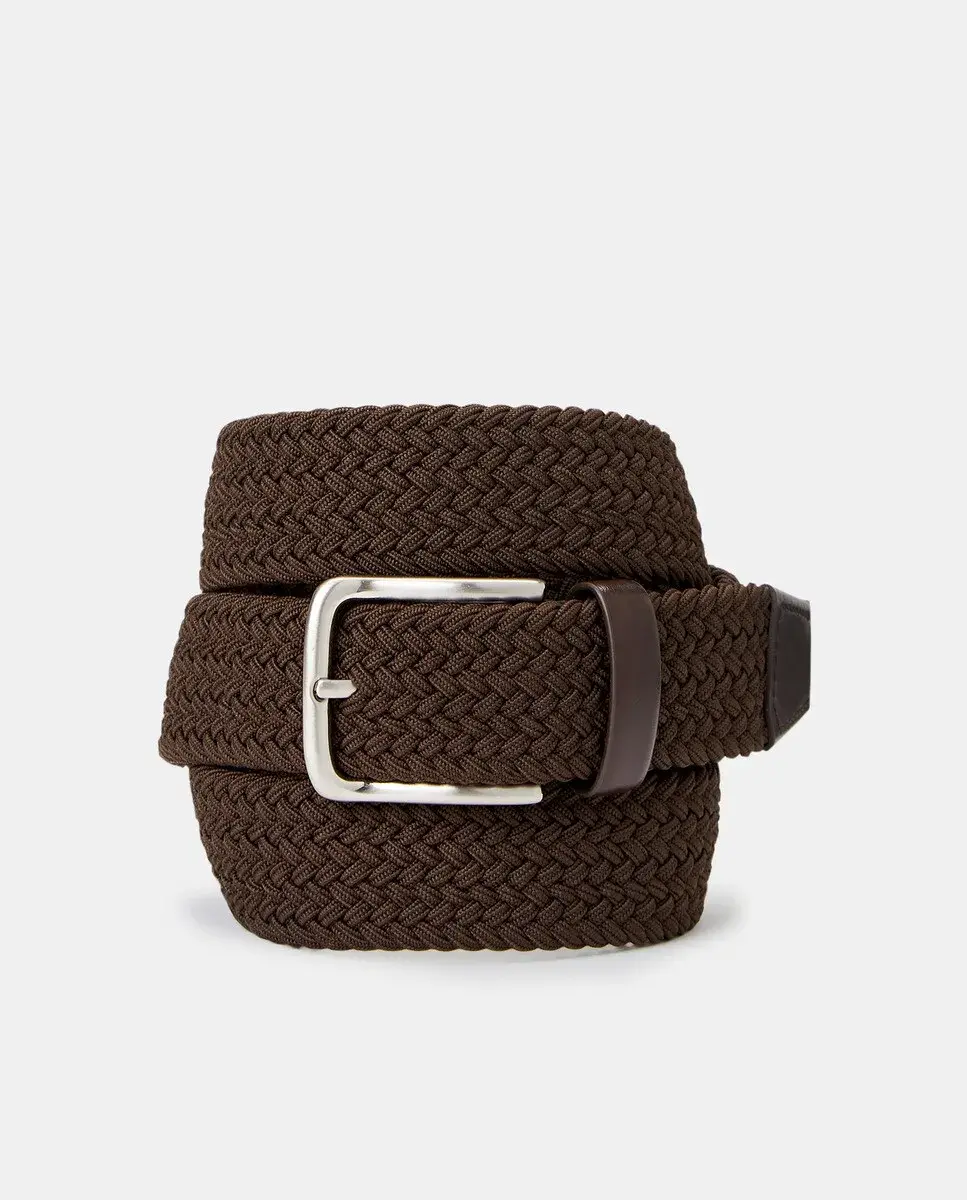 Коричневый эластичный плетеный ремень Leyva
Коричневый эластичный плетеный ремень Leyva