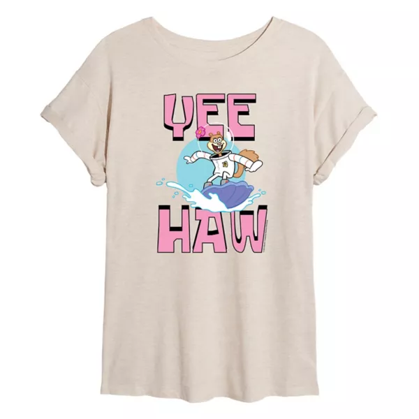 Футболка размера «большой» с изображением Губки Боба Квадратные Штаны и Сэнди Чикса Nickelodeon, бежевый
Футболка размера «большой» с изображением Губки Боба Квадратные Штаны и Сэнди Чикса Nickelodeon, бежевый