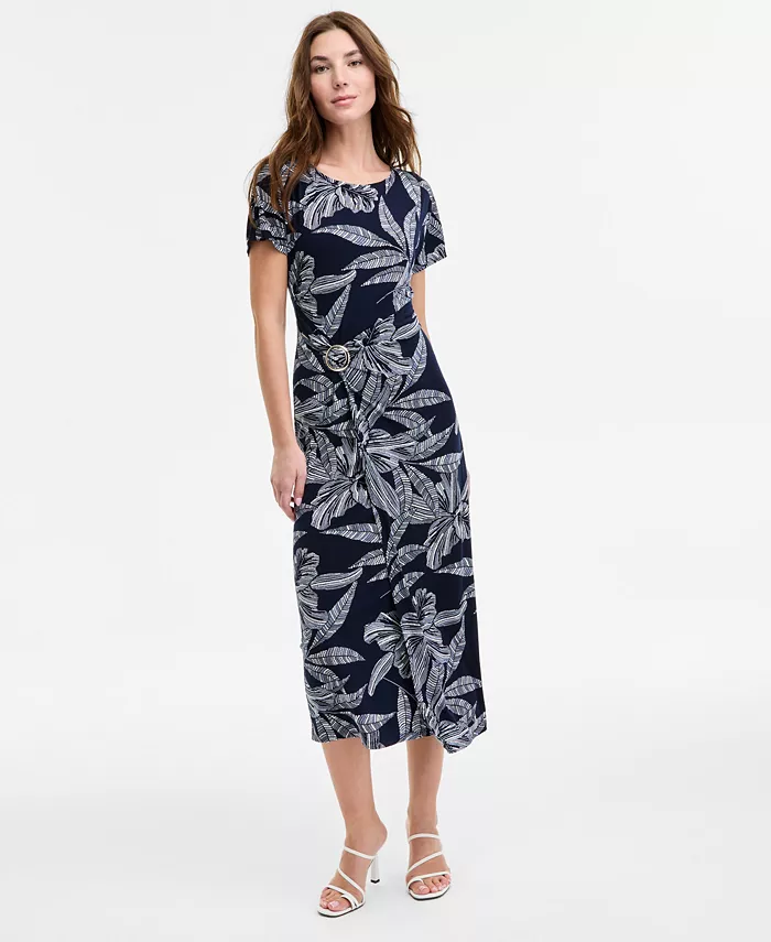 Женское платье с круглым вырезом и принтом, имитирующее запах Robbie Bee, синий
Женское платье с круглым вырезом и принтом, имитирующее запах Robbie Bee, синий