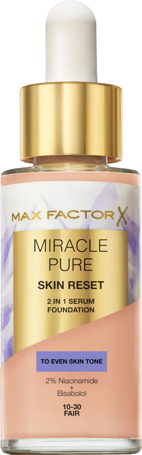 Тональный крем Max Factor Miracle Pure Skin Reset Foundation 10-30 fair 
Тональный крем Max Factor Miracle Pure Skin Reset Foundation 10-30 fair